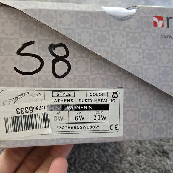 Revere Rusty Metallic Athens Lace Up Womens Sneaker NWB size 8 - Picture 12 of 13